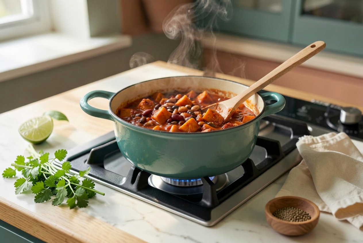 Autumn Batch-Cook Chillies: Sweet Potato & Bean, and Classic Beef